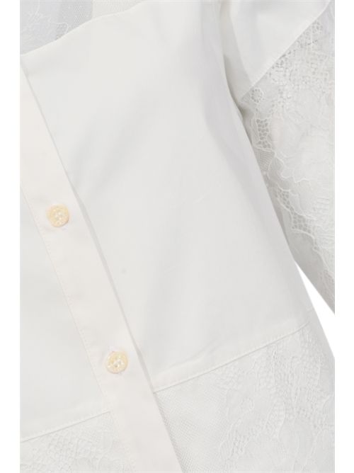 Camicia in cotone con pizzo BLUGIRL | RA6142 T544A11111